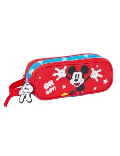 Trousse Fourre-Tout Double Mickey Mouse Clubhouse Fantastic Bleu Rouge 21 x 8 x 6 cm