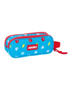 Trousse Fourre-Tout Double Mickey Mouse Clubhouse Fantastic Bleu Rouge 21 x 8 x 6 cm 2