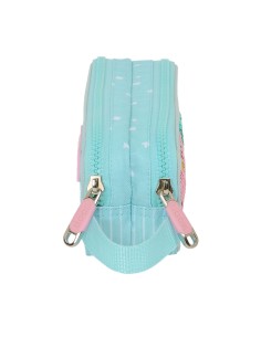 Trousse Fourre-Tout Double Moos Butterflies Bleu clair 21 x 8 x 6 cm 2