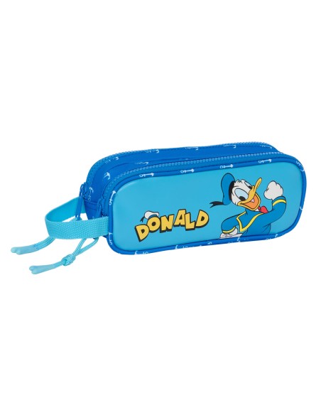 Trousse Fourre-Tout Double Donald Bleu 21 x 8 x 6 cm