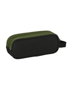 Trousse Fourre-Tout Double Safta Dark forest Noir Vert 21 x 8 x 6 cm 2