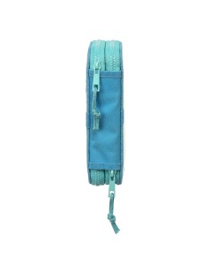 Plumier double Baby Shark Surfing Bleu Blanc 12.5 x 19.5 x 4 cm (28 Pièces) 2
