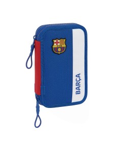 Plumier double F.C. Barcelona Bleu Bordeaux 12.5 x 19.5 x 4 cm (28 Pièces)