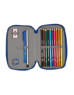 Plumier double F.C. Barcelona Bleu Bordeaux 12.5 x 19.5 x 4 cm (28 Pièces) 2