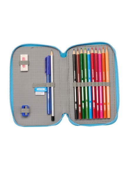 Plumier double Algo de Jaime Blanc 12.5 x 19.5 x 4 cm (28 Pièces)