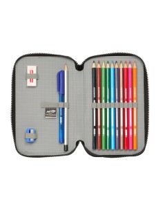 Plumier double Nerf Get ready Noir 12.5 x 19.5 x 4 cm (28 Pièces) 2