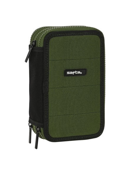 Pochette à crayons triple Safta Dark forest Noir Vert 12.5 x 19.5 x 5.5 cm (36 Pièces)