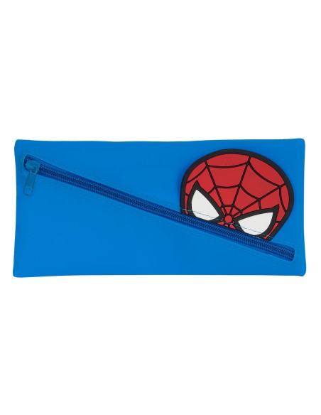 Trousse d'écolier Spider-Man Blue marine 22 x 11 x 1 cm