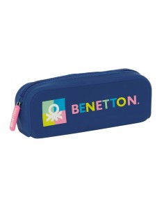 Trousse d'écolier Benetton Cool Blue marine 18.5 x 7.5 x 5.5 cm