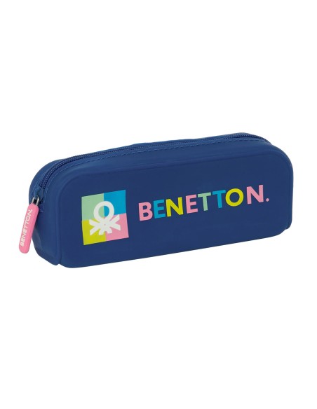 Trousse d'écolier Benetton Cool Blue marine 18.5 x 7.5 x 5.5 cm