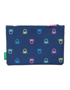 Trousse d'écolier Benetton Cool Blue marine 23 x 16 x 3 cm 2