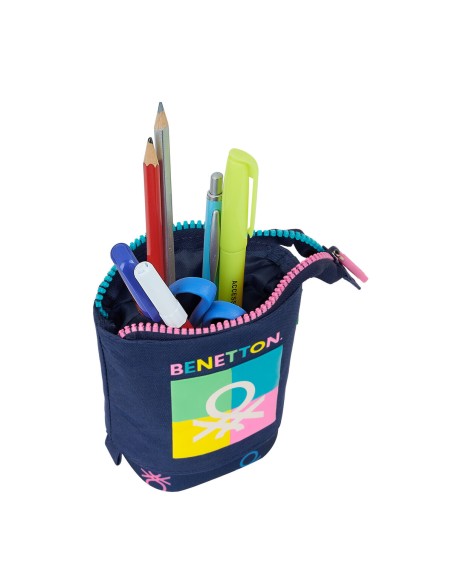 Trousse Gobelet Benetton Cool Blue marine 8 x 19 x 6 cm