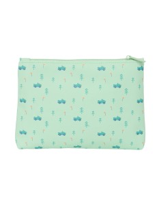Trousse d'écolier Safta Coches Voitures Vert 23 x 16 x 3 cm 2