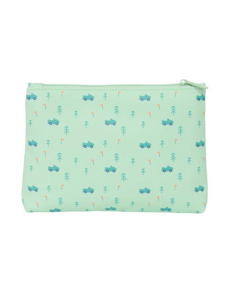 Trousse d'écolier Safta Coches Voitures Vert 23 x 16 x 3 cm