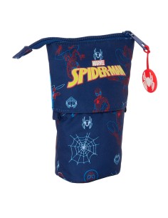 Trousse Gobelet Spider-Man Neon Blue marine 8 x 19 x 6 cm