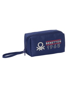 Trousse d'écolier Benetton Varsity Gris Blue marine 22 x 10 x 10 cm