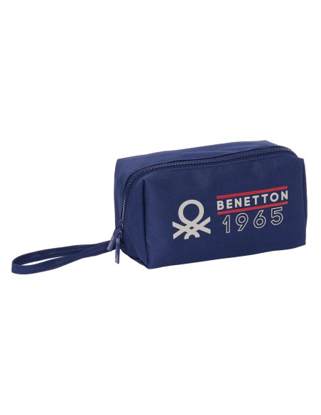 Trousse d'écolier Benetton Varsity Gris Blue marine 22 x 10 x 10 cm