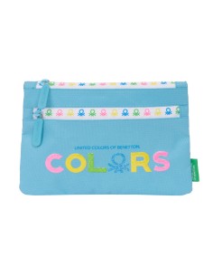 Trousse d'écolier Benetton Spring Bleu ciel 23 x 16 x 3 cm