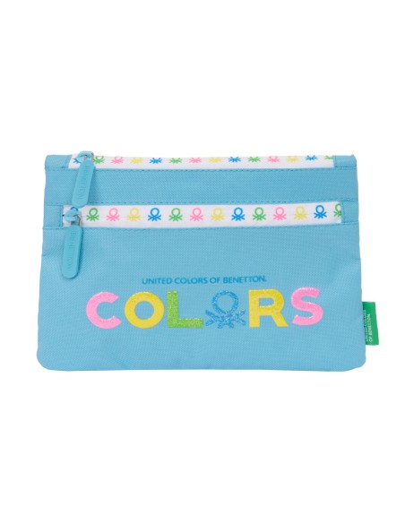 Trousse d'écolier Benetton Spring Bleu ciel 23 x 16 x 3 cm