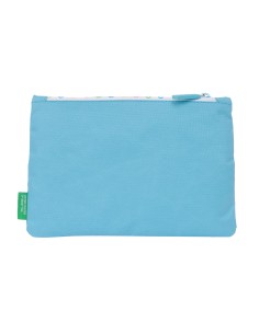Trousse d'écolier Benetton Spring Bleu ciel 23 x 16 x 3 cm 2