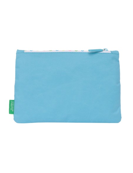 Trousse d'écolier Benetton Spring Bleu ciel 23 x 16 x 3 cm