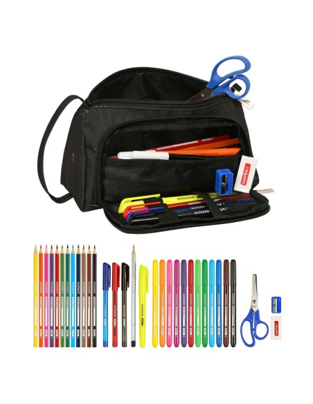 Trousse Scolaire avec Accessoires Safta California Noir 20 x 11 x 8.5 cm (32 Pièces)