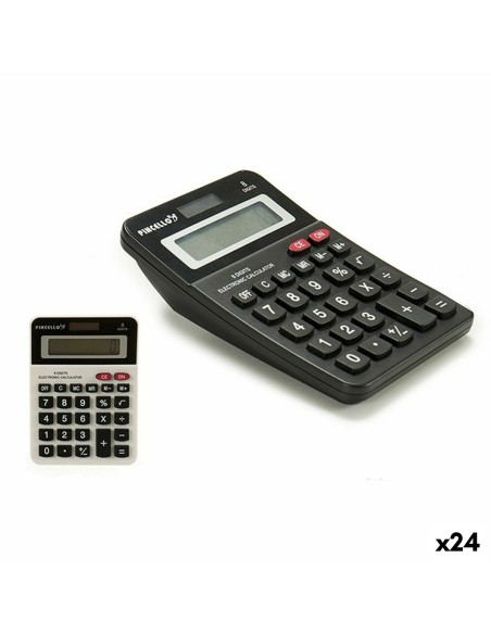 Calculatrice Pincello CN5691 Noir Solaire Moyen (24 Unités)