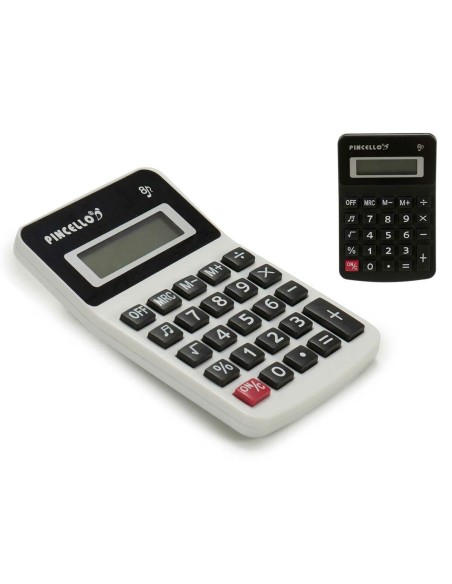Calculatrice Pincello CN-185A Noir Plastique Solaire Petit