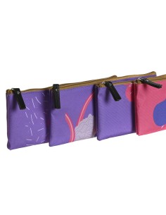 Coffret DKD Home Decor Rose Lila 23 x 1 x 9 cm (4 Unités) 2