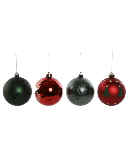 Boules de Noël Home ESPRIT Rouge Doré Polyéthylène 32,5 x 8 x 32,5 cm (16 Pièces)