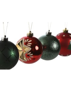 Boules de Noël Home ESPRIT Rouge Doré Polyéthylène 32,5 x 8 x 32,5 cm (16 Pièces) 2