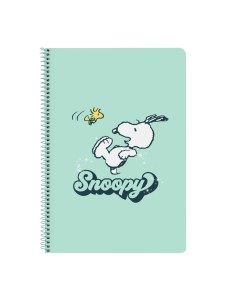 Carnet Snoopy Groovy Vert A4 80 Volets