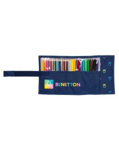 Pochette crayons Benetton Cool Blue marine 7 x 20 x 7 cm Enveloppante 27 Pièces 2