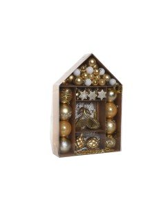 Boules de Noël Home ESPRIT Doré Polyéthylène 28 x 7 x 40 cm (70 piezas)
