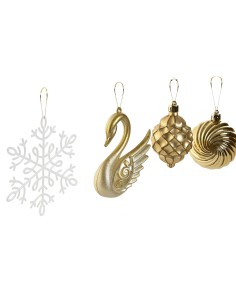 Boules de Noël Home ESPRIT Doré Polyéthylène 28 x 7 x 40 cm (70 piezas) 2