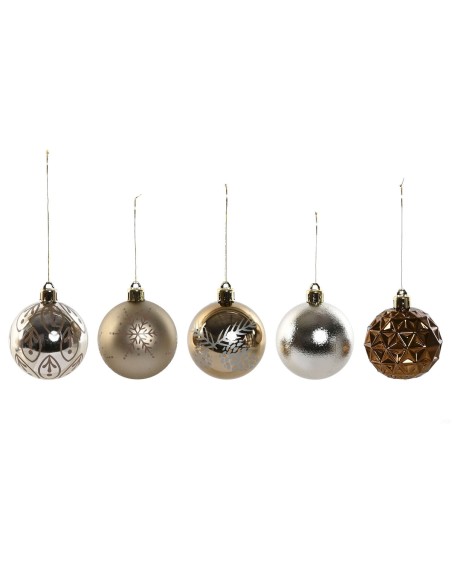 Boules de Noël Home ESPRIT Bronze Polyéthylène 16 x 16 x 26 cm (25 Pièces)