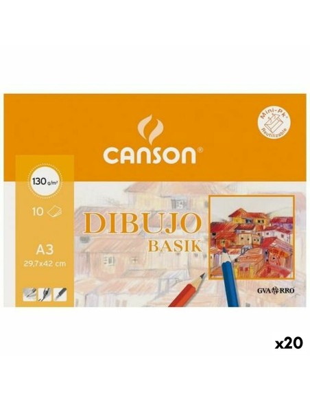Bloc à dessin Canson Basik 10 Volets (20 Unités)