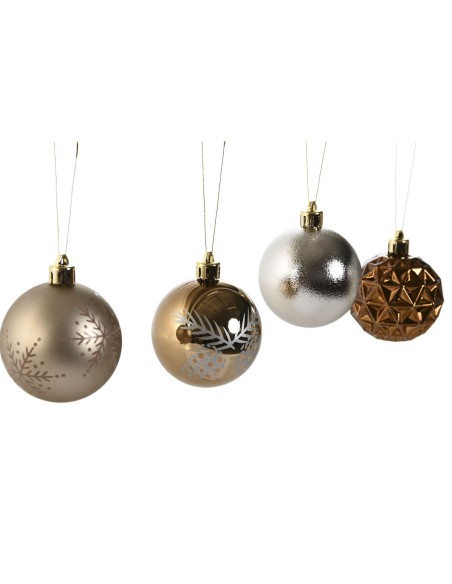 Boules de Noël Home ESPRIT Bronze Polyéthylène 16 x 16 x 26 cm (25 Pièces)