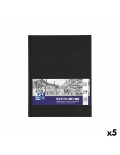 Bloc à dessin Oxford Noir A4 96 Volets (5 Unités)