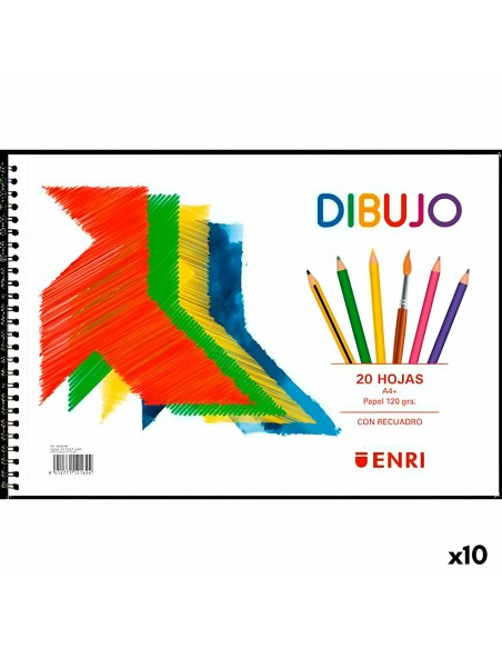Bloc à dessin ENRI Blanc A4+ 20 Volets (10 Unités)