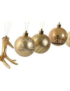 Boules de Noël Home ESPRIT Doré Polyéthylène 28 x 6 x 24 cm (55 Pièces) 2