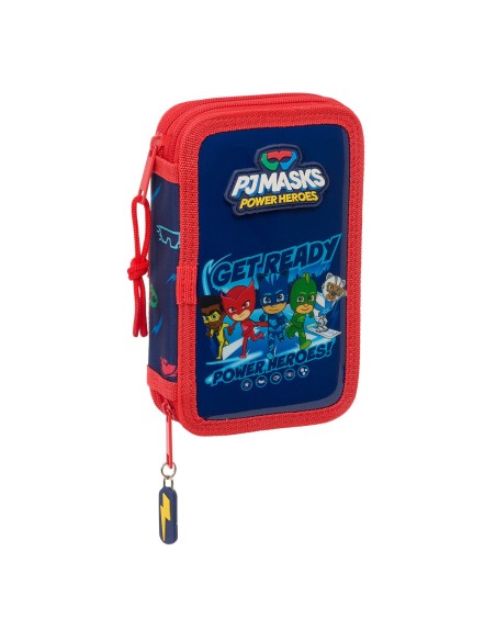 Trousse d'écolier PJ Masks Ready Blue marine 12.5 x 19.5 x 4 cm 28 Pièces