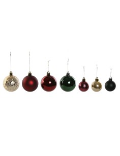 Boules de Noël Home ESPRIT Rouge Vert Polyéthylène 27 x 12 x 25 cm (50 Pièces)