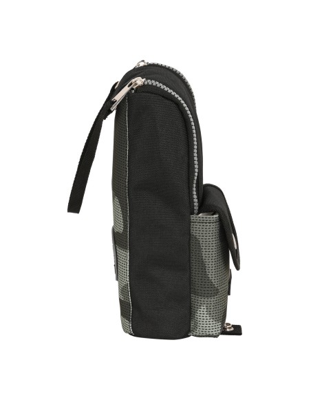 Trousse d'écolier Safta Stone Noir 6 x 21 x 6 cm