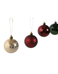 Boules de Noël Home ESPRIT Rouge Vert Polyéthylène 27 x 12 x 25 cm (50 Pièces) 2