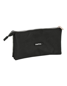 Trousse d'écolier Safta Stone Noir 22 x 12 x 3 cm 2