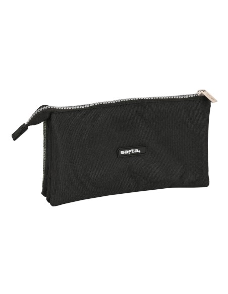 Trousse d'écolier Safta Stone Noir 22 x 12 x 3 cm