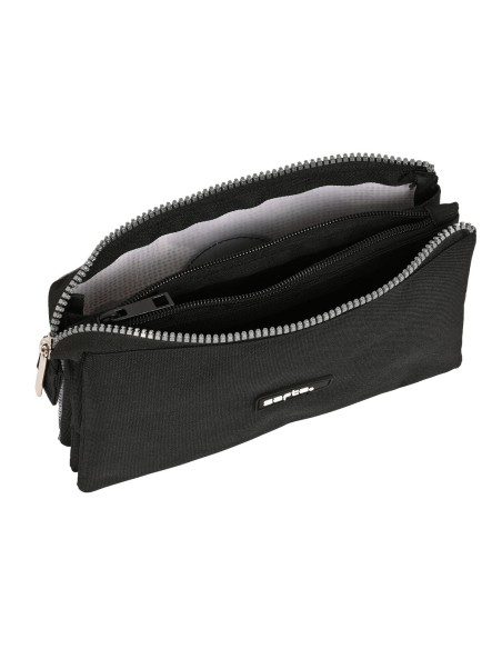 Trousse d'écolier Safta Stone Noir 22 x 12 x 3 cm