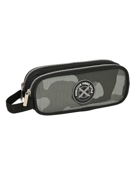 Trousse d'écolier Safta Stone Noir 21 x 8 x 6 cm
