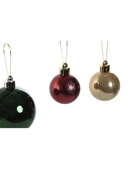 Boules de Noël Home ESPRIT Rouge Vert Polyéthylène 27 x 12 x 25 cm (50 Pièces)
